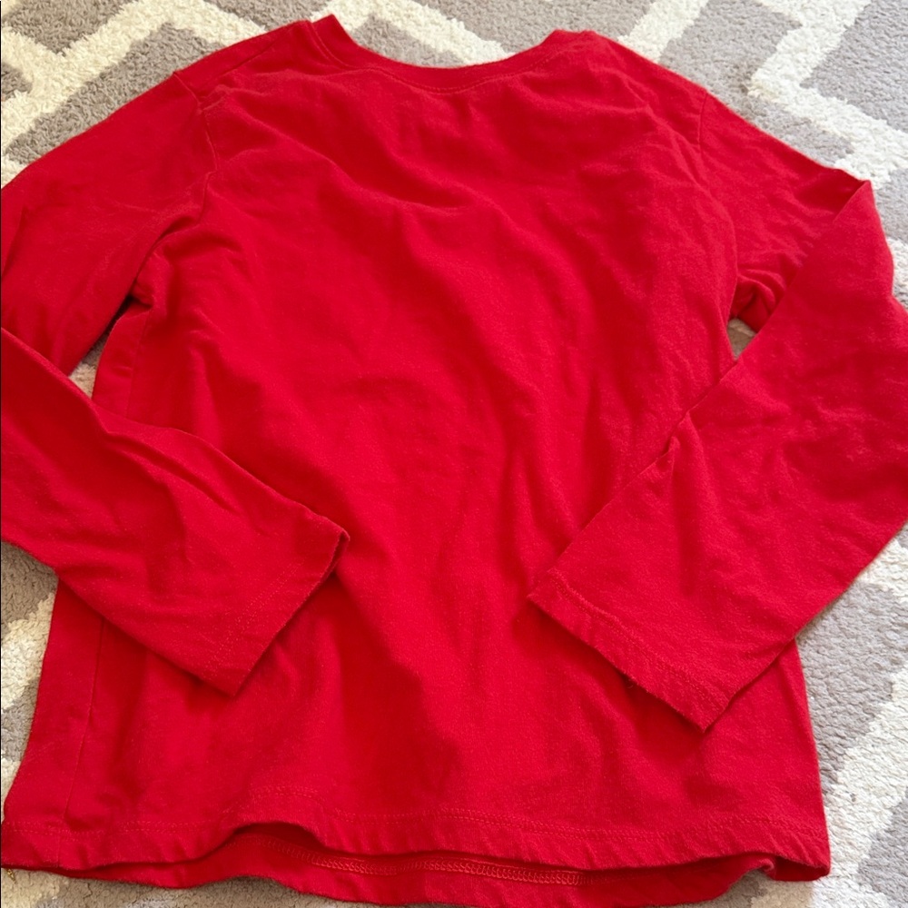 Cat & Jack Vibrant Red Long Sleeve Tee